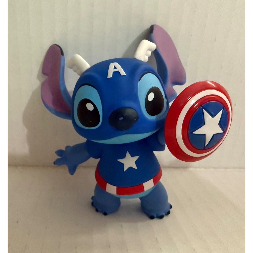 Hot Toys Stitch Captain America Cosbaby Disney Marvel Figure 2025 Blue 3 Inch
